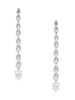 Bella White Rhodium Plated & Cubic Zirconia Drop Earrings