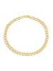 14K Yellow Gold Light Beveled Curb Chain Bracelet