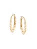 14K Yellow Gold Textured Huggie Earrings
