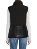 Stand Collar Twofer Puffer Vest