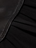 Leather-Inset Crepe Maxi Dress