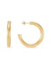 14K Yellow Gold Tube Hoop Earrings