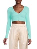Hallie II Rib-Knit Cropped Cardigan