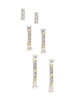 Set of 3 18K Goldplated & Cubic Zirconia Linear Earrings