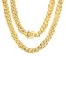 18K Goldplated Stainless Steel Miami Cuban Chain Necklace/24”