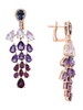 14K Rose Gold & Multi Stone Chandelier Earrings