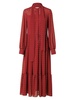 Print Tie Neck Midi-Dress