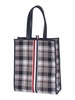 Plaid Vertical Tote Bag