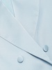 Hammered Satin Double-Breasted Blazer