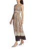 Fiona Abstract Sleeveless Midi-Dress
