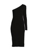One Shoulder Knit Midi Sheath Dress