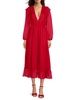 Mina Long Sleeve Ruffled Midi Dress
