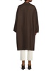 Wool-Blend Colorblock Longline Coat