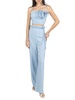 2-Piece Corsage Crop Top & Belted Pants Set
