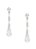 Beloved Pear Cubic Zirconia Drop Linear Earrings