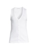 Ribbed Cardigan Vest