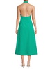 Dreia Sleeveless Backless Midi Halter Shirt Dress