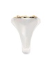 14K Yellow Gold Sterling Silver, Sterling Silver & Black Rhodium Signet Ring
