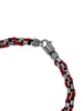 Sterling Silver, Ruthenium & Leather Link Bracelet
