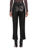 Belted Faux Leather Ankle Pants
