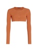Cropped Ribbed Knit Sweater