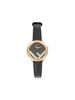 28MM Run Away Stainless Steel, Ion-Plated Rose Gold, Leather & 0.14 TCW Diamond Quartz Watch