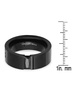 Stainless Steel & Simulated Black Diamond Band Ring