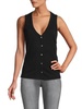 Ribbed Cardigan Vest