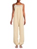 Creta Striped Linen Blend Jumpsuit