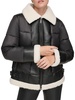 Faux Leather & Faux Shearling Puffer Jacket