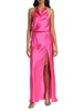 Aurela Cowlneck Silk Maxi Dress