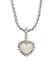 Sterling Silver, 18K Yellow Gold & Diamond Heart Pendant Necklace