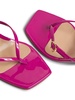 Ribbon 70MM Patent Leather Thong Sandals
