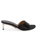 Silver Satin Sandals