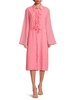Yasmine Long Sleeve Ruffled Midi Dress