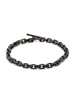 Gunmetal Tone Sterling Silver Chain Bracelet
