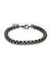Black Rhodium-Plated Sterling Silver Box Chain Bracelet
