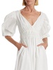 Kathleen Shirred Surplice Maxi Dress