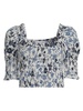Abbey Smocked Crop Top