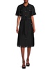 Belted Knee Length Shirtdress