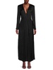 Dot Jacquard Empire Waist Maxi Dress