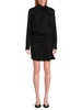 Tie Neck Silk Blouson Minidress