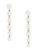 Bianca 18K Goldplated & 4-6MM Faux Pearl Linear Drop Earrings