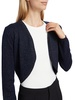 Wool-Blend Metallic Bolero Sweater
