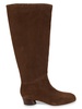 Ramona Suede Block Heel Calf Boots