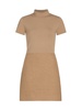 Tweed & Knit Turtleneck Mini Dress