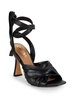 Lenora Twisted Leather Stiletto Sandals