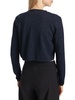 Wool-Blend Metallic Bolero Sweater