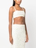 PAROSH sequin-embellished crop top