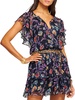 womens short printed mini dress